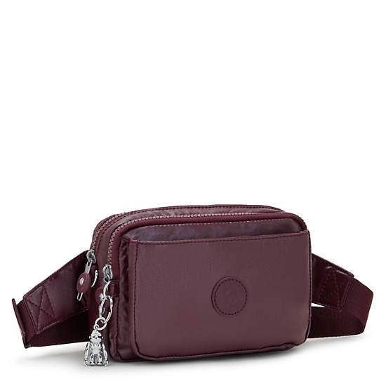 Kipling Abanu Multi Metallic Convertible Crossbody Bags Burgundy Lacquer | CA 1029OK